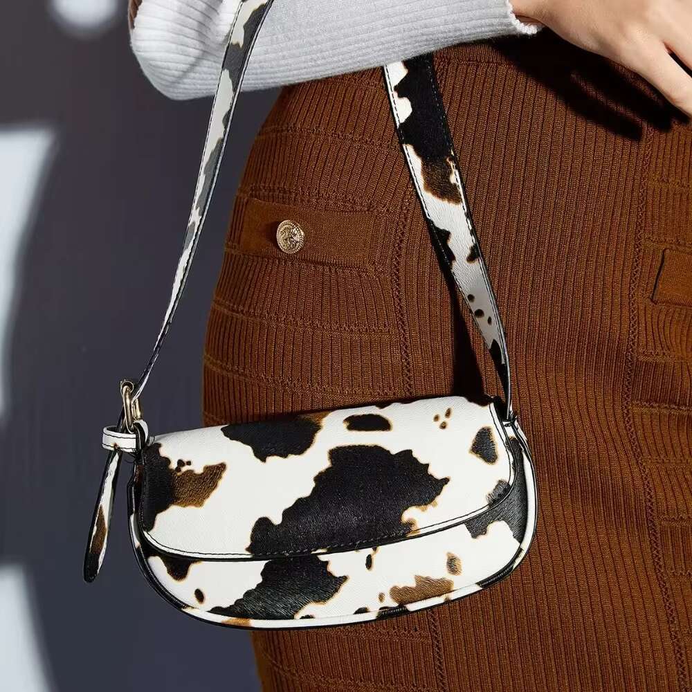 Cow PU Leather Crossbody Bags Women Fashion Versatile Designer Shoulder Bag Female Casual Vintage Large Capacity Handbags