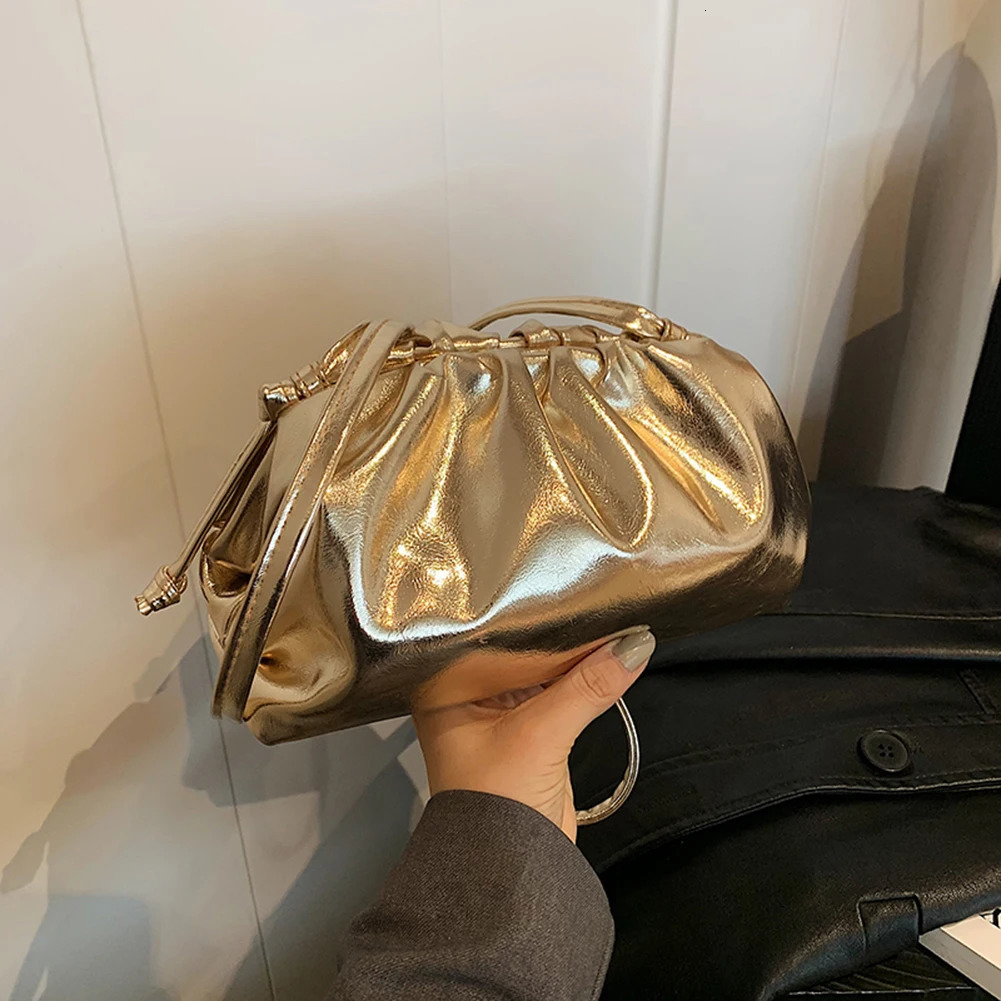 Fashion Dumpling Evening Handbag Womens Soft PU Leather Small Satchel High Quality Clutch Purse for Wedding Cocktail Party Prom 250117