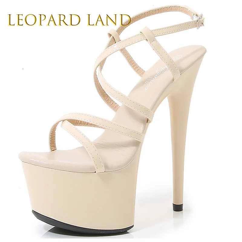 Womens Shoes Thin Strap Stiletto Platform Sandals Nightclub Pole Dancing Shoes 181 Series 17cm Heel 7cm Platform LFD 250113