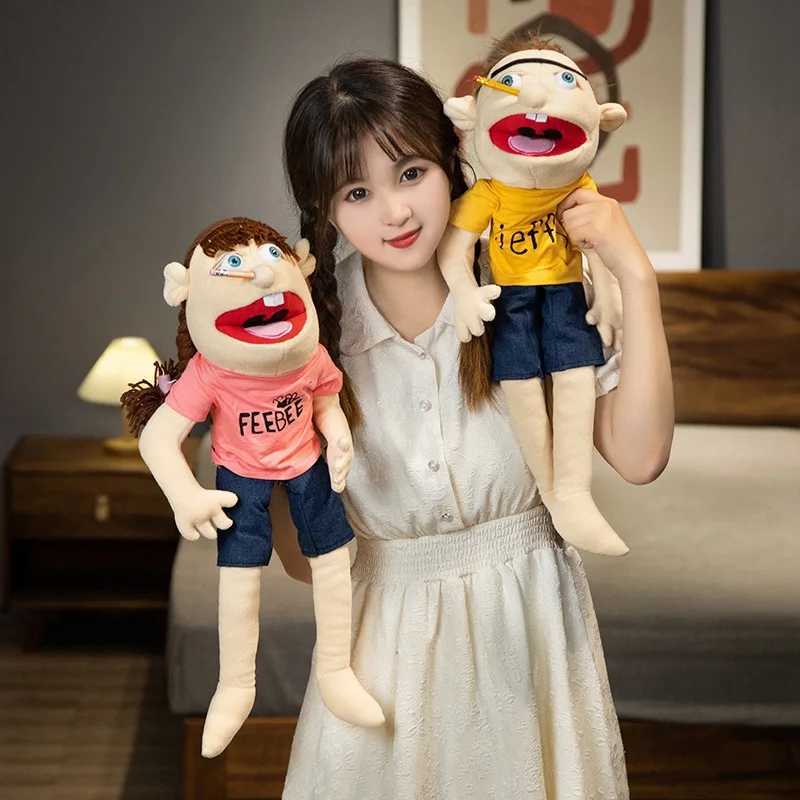 Funny Jeffy Hand Puppet Doll Toy Talk Show Roleplay Movable Mouth Props Chef Police Prince Dad Mom Penelope Cody Junior Joseph X250129