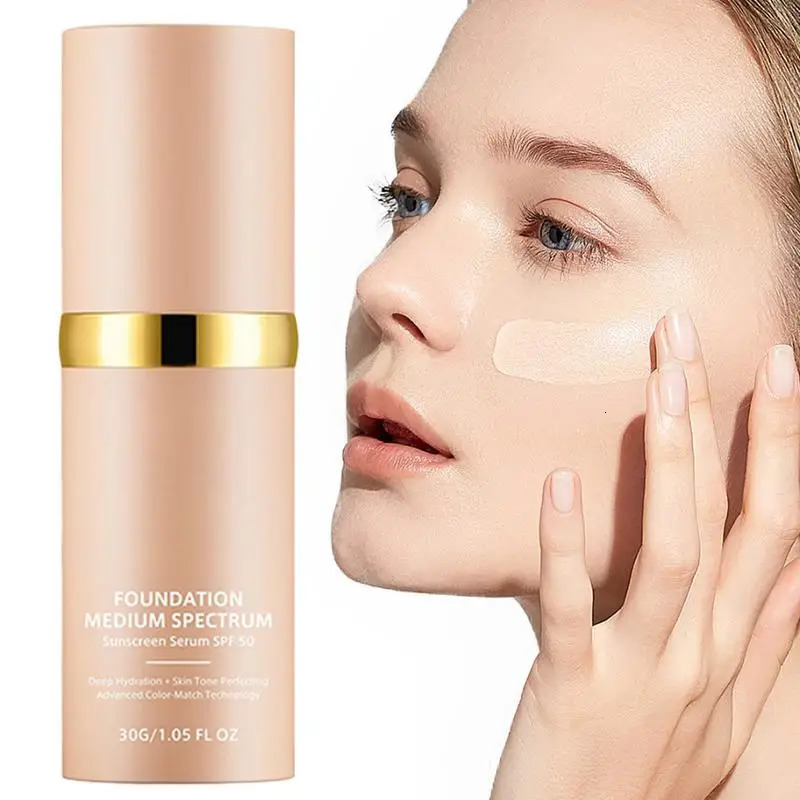 Color Changing Foundation Lightweight Skin Foundation Concealer Liquid Soft Matte Long Lasting Hydrating Makeup Base Waterproof 250122