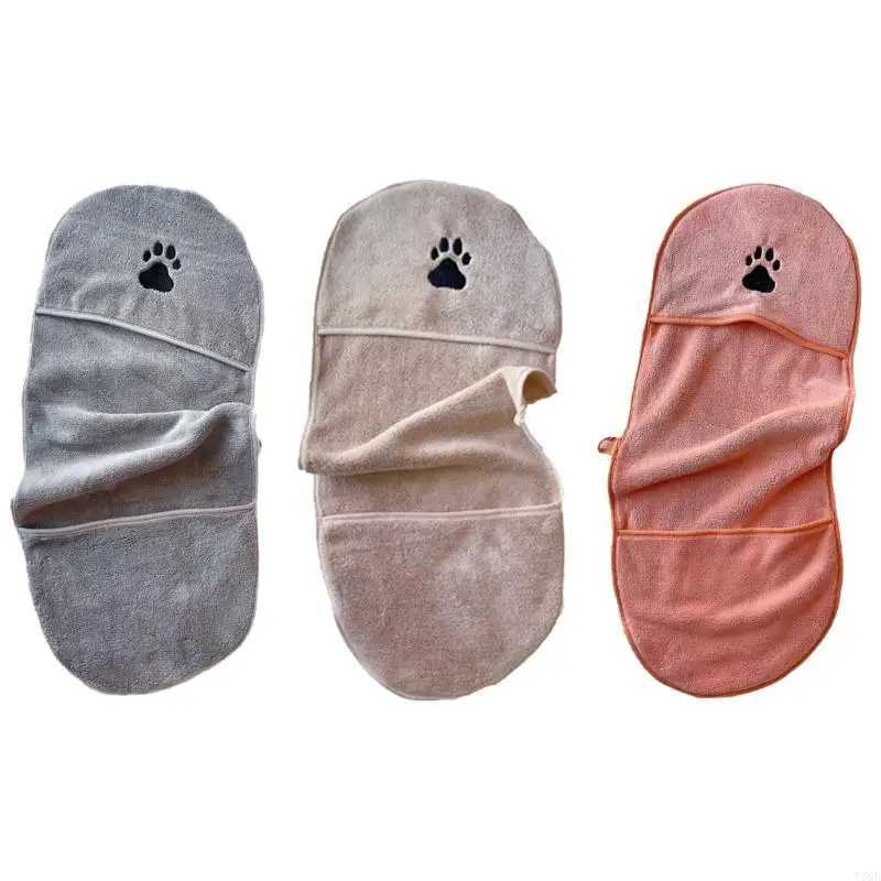 Hand Pocket Pet Towels Soft Pet Drying Towel Fashion Multifunctional Pet Towels Y5GB M250118