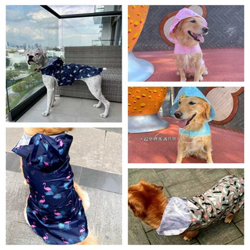 TOMEPETS Pet Dog Raincoat Cartoon Adorable Clothes Soft Lightweight Waterproof for Big Medium Doggie with HoodXJ250121
