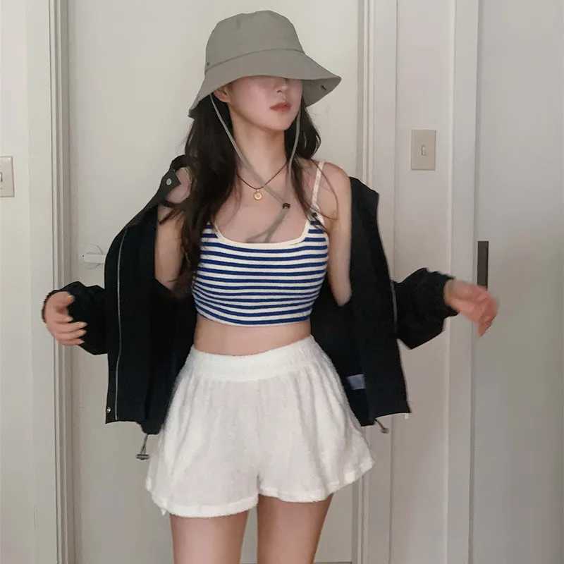 New Sexy Pink Striped Bikinis Two Pieces Swimsuit Women Swimwear with Short Beach Wear Bathing Suits Korean Bikini Set Pool 2024XJ250120