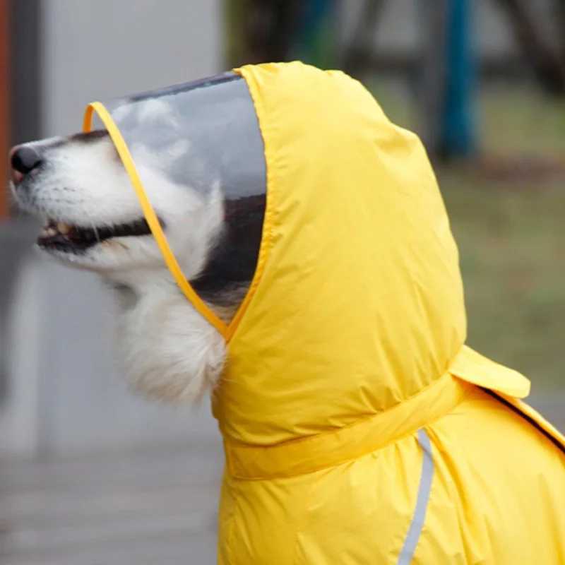 All inclusive Large Dog Raincoat Waterproof big Dog Clothes Coat hoodie Rain Jacket Reflective Medium big dog poncho OutdoorXJ250121