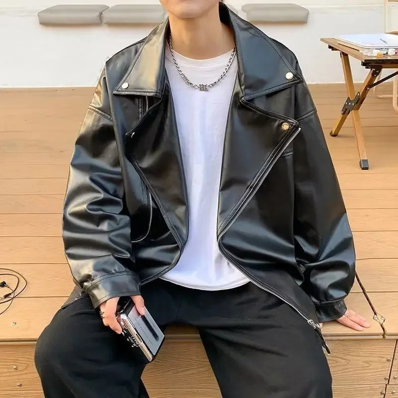 Man Coat Spring Autumn Leather Clothes Offer Sale In Bomber Jacket for Men Y2k Deals Vintage Harajuku 250120