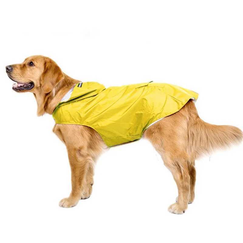 Dog Raincoat Waterproof Hoodie Jacket Rain Poncho Pet Rainwear Clothes with Reflective Stripe for All Sizes Big PuppiesXJ250121