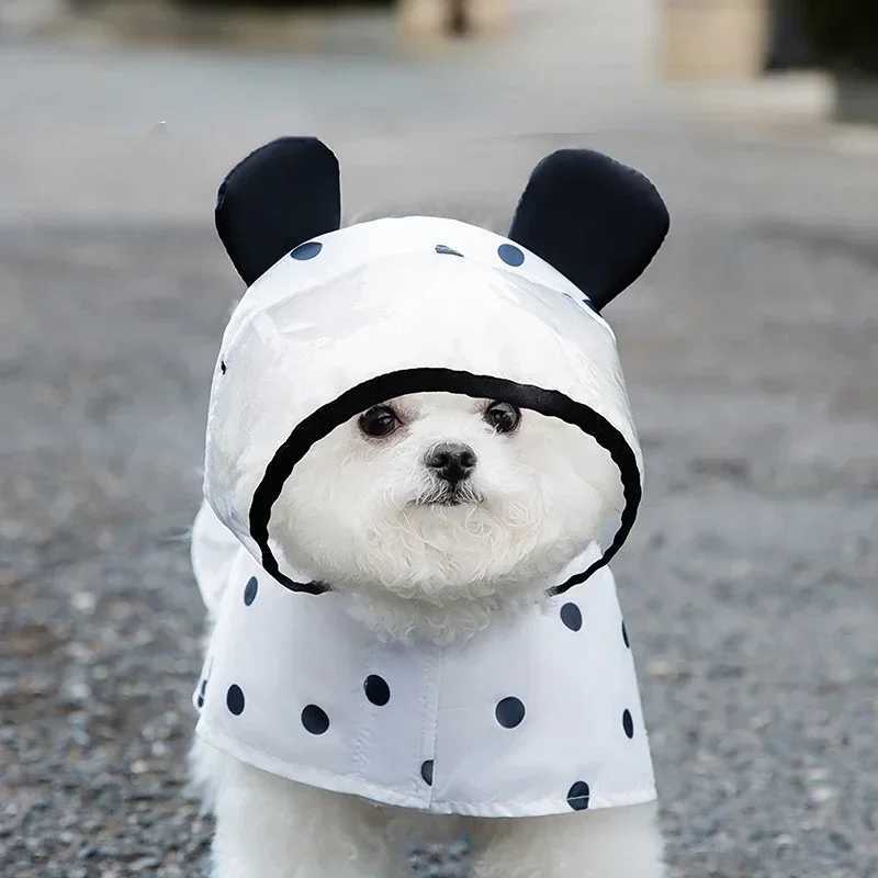 Dot Raincoats Pet Dog Clothes Fashion Clothing Dogs Super Small Cute Chihuahua Print Waterproof Rainwear Pet Clothing SuppliesXJ250121