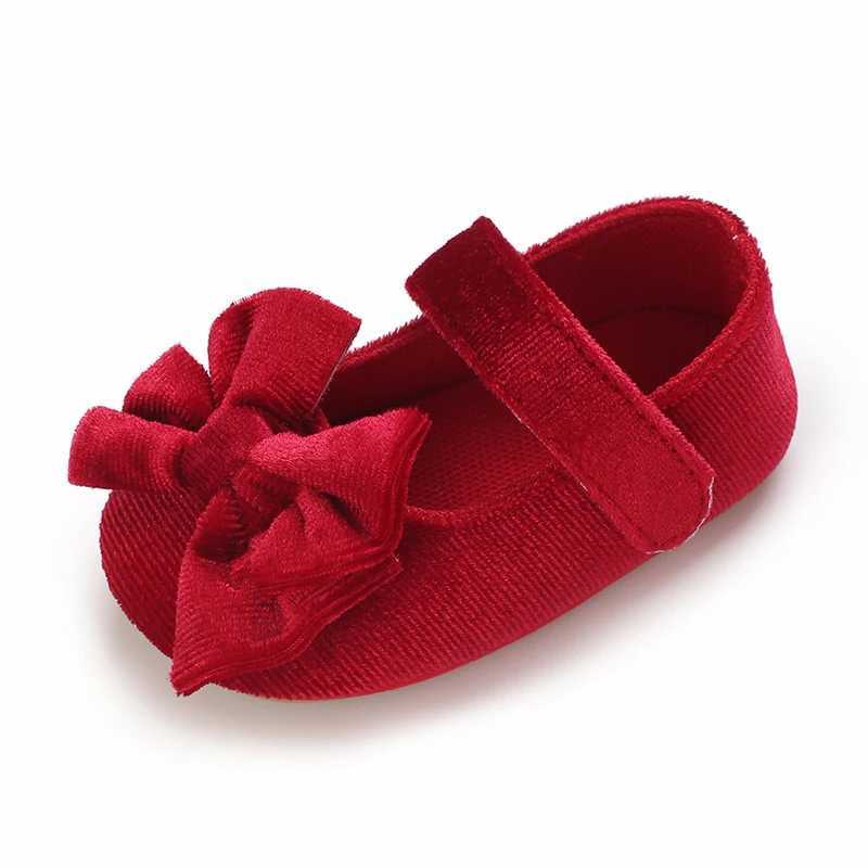 Spring and Autumn Girl Baby Shoes Classic Fashion Red Theme Cute Bow Princess Shoes Rubber Sole Anti slip Comfortable Walking Sh X250129