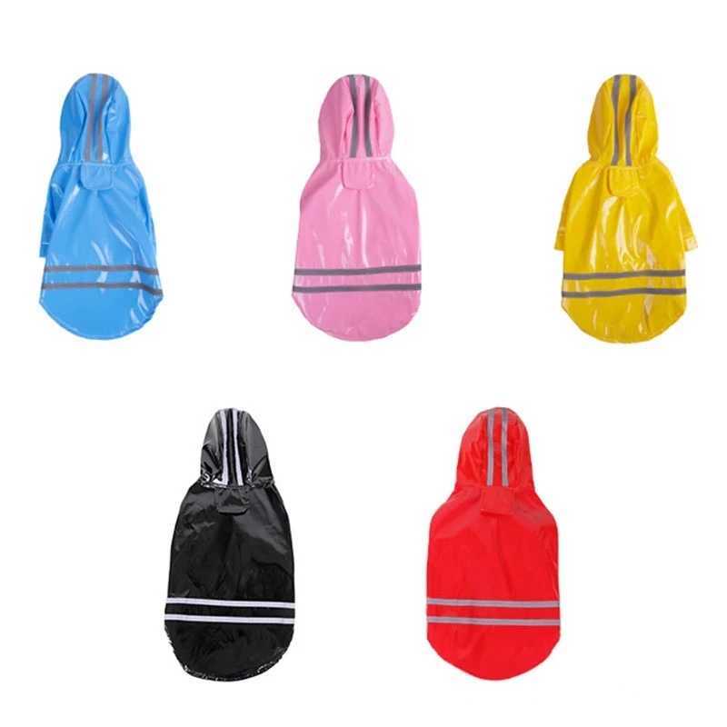 Summer Outdoor Puppy Pet Rain Coat S-XL Hoody Waterproof Jackets PU Raincoat for Dogs Cats Apparel Clothes Wholesale #F#40JE14XJ250121