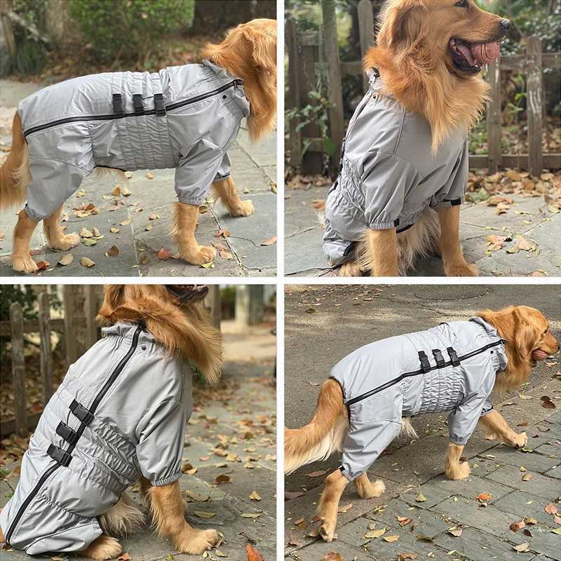 Dog Raincoat Waterproof Pet 4 Legs Raincoat Clothes For Bulldog Corgi Rain Coat Small Medium Large Dogs Jumpsuit Dogs OverallsXJ250121