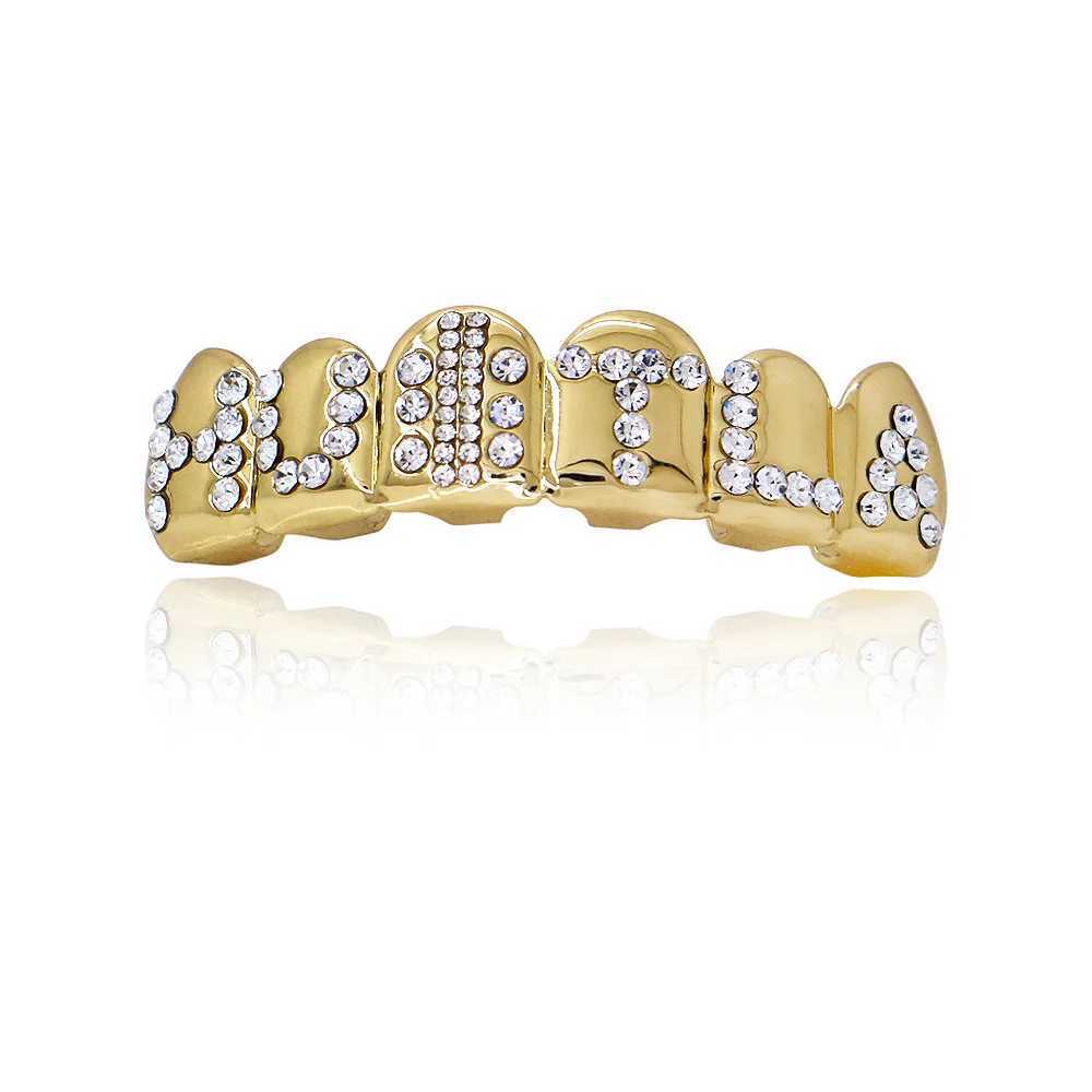 Fashion Gold Plated Teeth Grillz Hip Hop Cool Popular Vampire Gangsta Fang Tooth Cap Mold Kit Body Jewelry Gift NewXJ250114