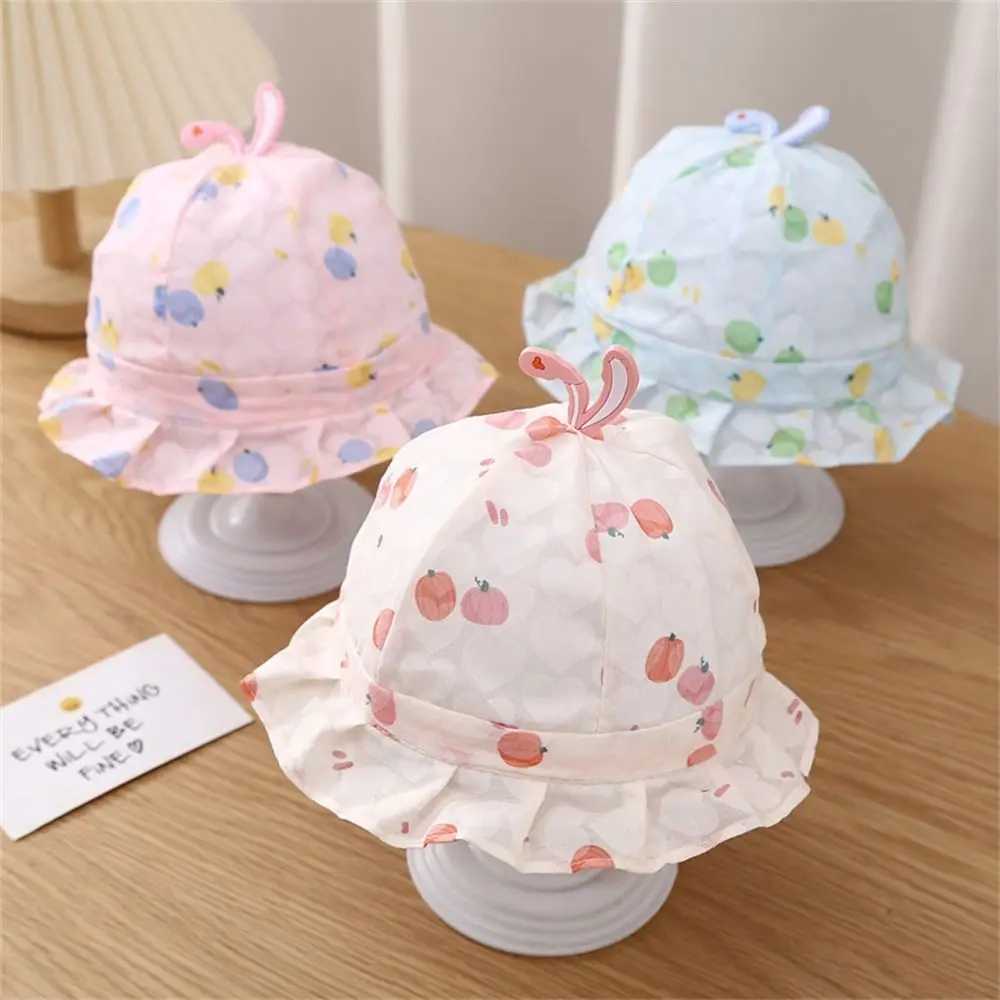 Leisure UV protection baby bucket hat soft cotton thin breathable baby fisherman hat outdoor sun protection hat M250121