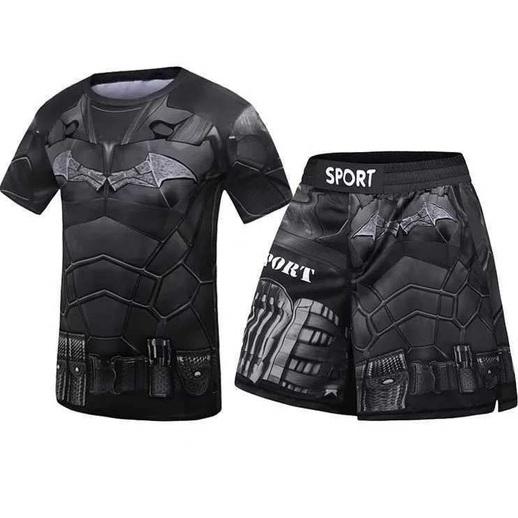 The New Hot MMA Boxing Short SLeeve Childrens Suit Sports Mens and Womens Suit Fighting Breathable Quick Dry Training Set X250129
