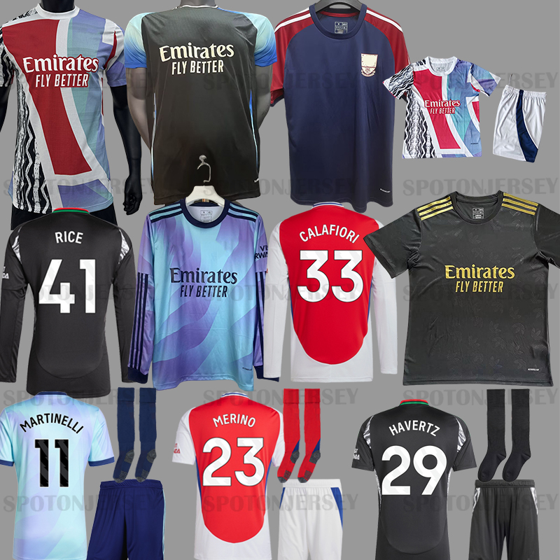 arsenalfootball kits 25 26 RICE soccer jerseys SALIBA Gunners MARTINELLI G. JESUS 2025 2026 ARSEN 25 26 MAHARISHI jerseys SAKA football shirts ODEGAARD kit Kids sets