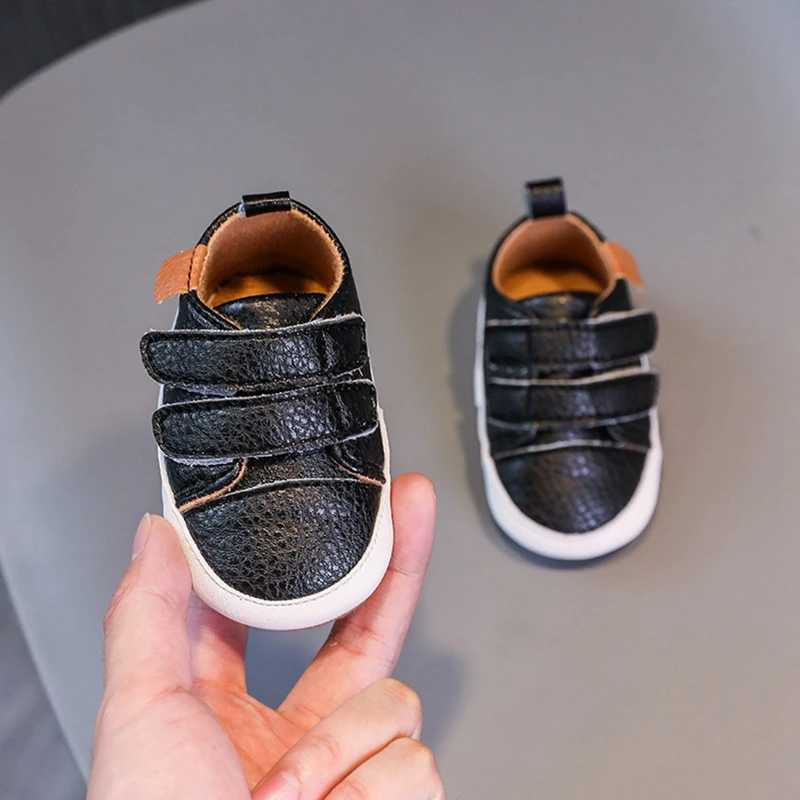 Baby shoes newborn boys sports shoes girls first walk childrens Pu leather simple leather soft soled sports shoes 0-18 months old X250129