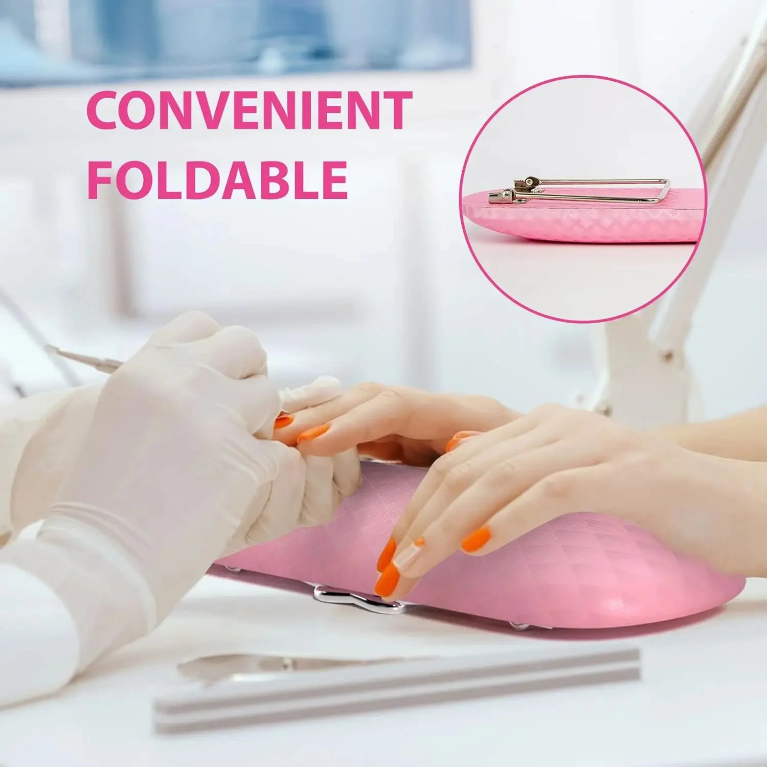 Nail Arm Rest Professional Microfiber Leather Manicure Hand Pillow Nail Hand Rest Cushion Holder Nail Salon Pad Iron Leather 250121