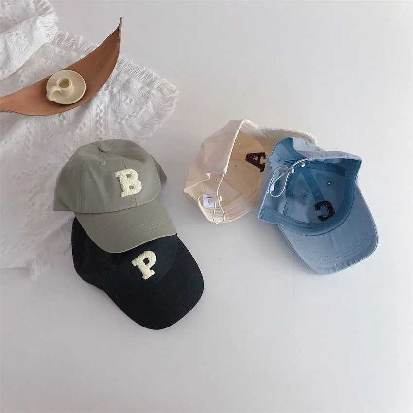 Boy Girl Baby Embroidery Letter Baseball Cap Children Outdoor Sunscreen Sun Hat Kid Cotton Simple Peaked Caps Kid Casual Hats M250121