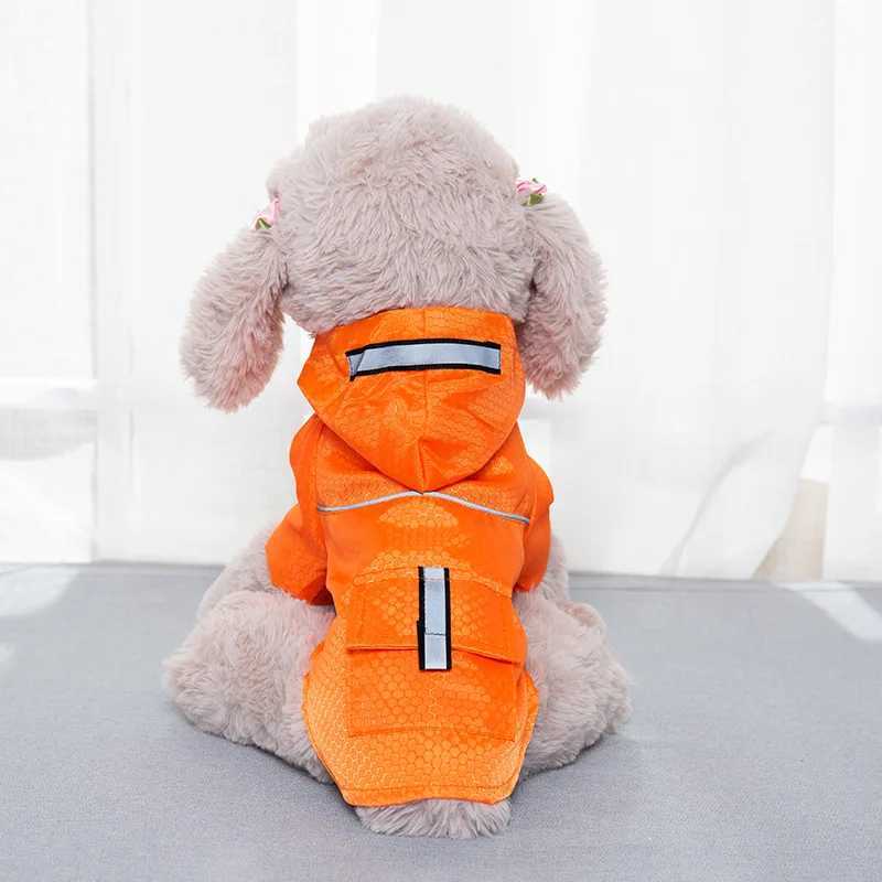 S-XL Creativity Pets Clothes Hooded Raincoats Reflective Strip Dogs Rain Coats Waterproof Outdoor Breathable Net Yarn JacketsXJ250121