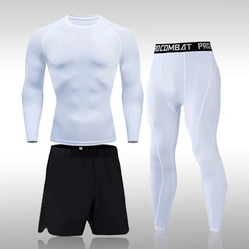 Mens 3-Piece Sportswear Sports Suit Running Gym Training Of Mens Quick-Drying Compression Clothing Tracksuit Men X250129