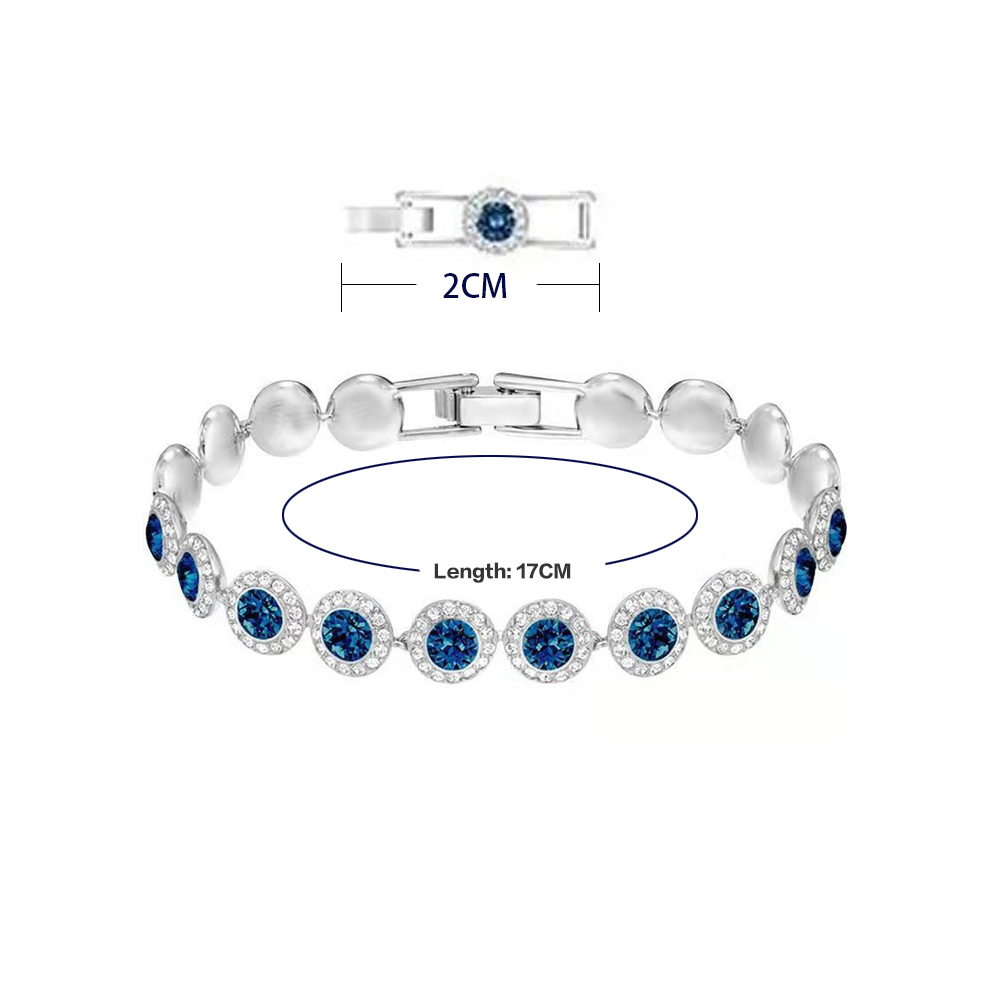 classic tennis bracelet for women plated sier gold necklace navy blue Austria crystal dia bracelets designer jewelry woman men gift