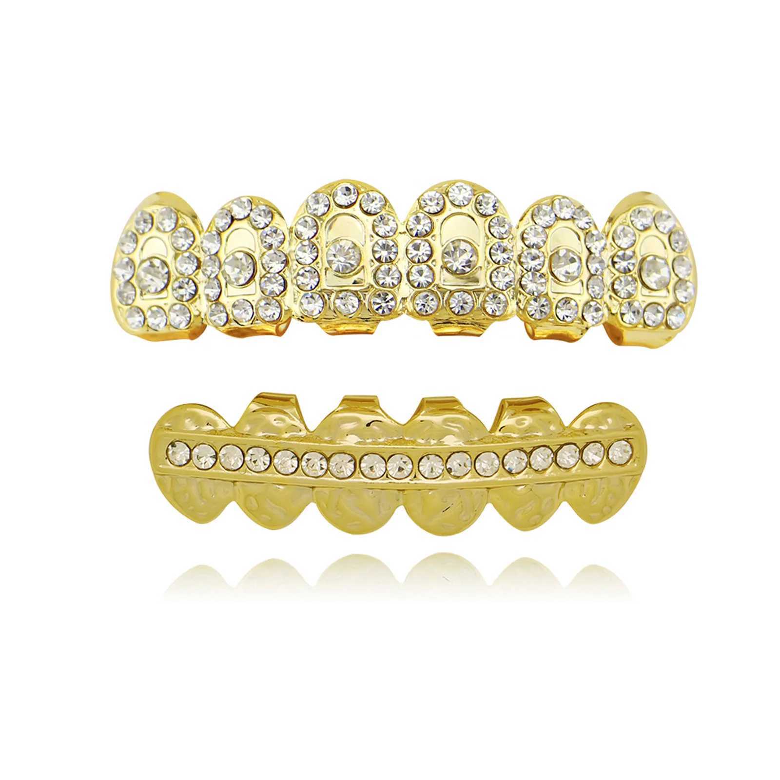 Fashion Gold Plated Teeth Grillz Hip Hop Cool Popular Vampire Gangsta Fang Tooth Cap Mold Kit Body JewelryXJ250114