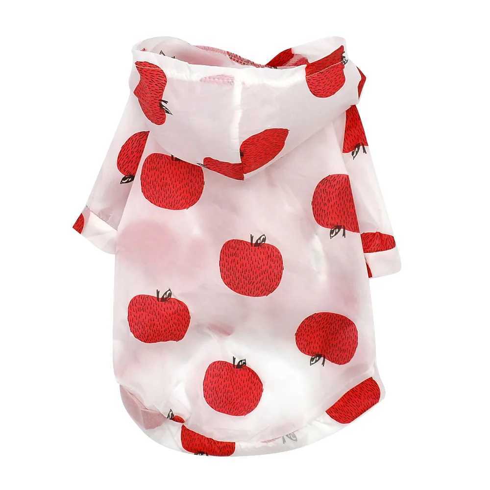 Dog Raincoat Sun-proof Clothing Summer Sun Protection Hoodie Small Dog Clothes Print Poncho For Small Medium Pets Puppy CatXJ250121