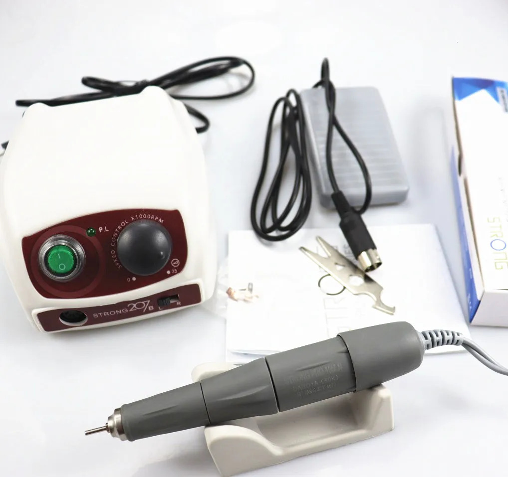 STRONG 210/207B 65w 50000RPM Nail drill STRONG PRO 105LN Manicure machine For polishing nail pedicure Nail Art drill machine 250117bj - view 3
