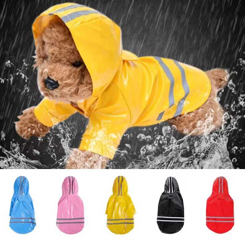 Pet Dog Raincoat Reflective Strip Dog Clothes Waterproof Windproof Dog Jackets For Small Middle Large Dog Pet SuppliesXJ250121