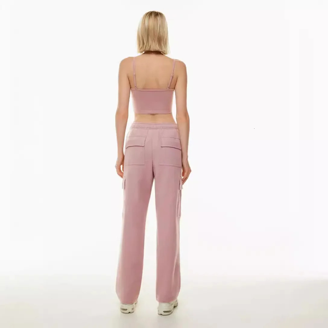 Pine High-waisted Wide-leg Cropped Pants Womens Casual Pants Loose Fit Autumn/winter Arrival 250109