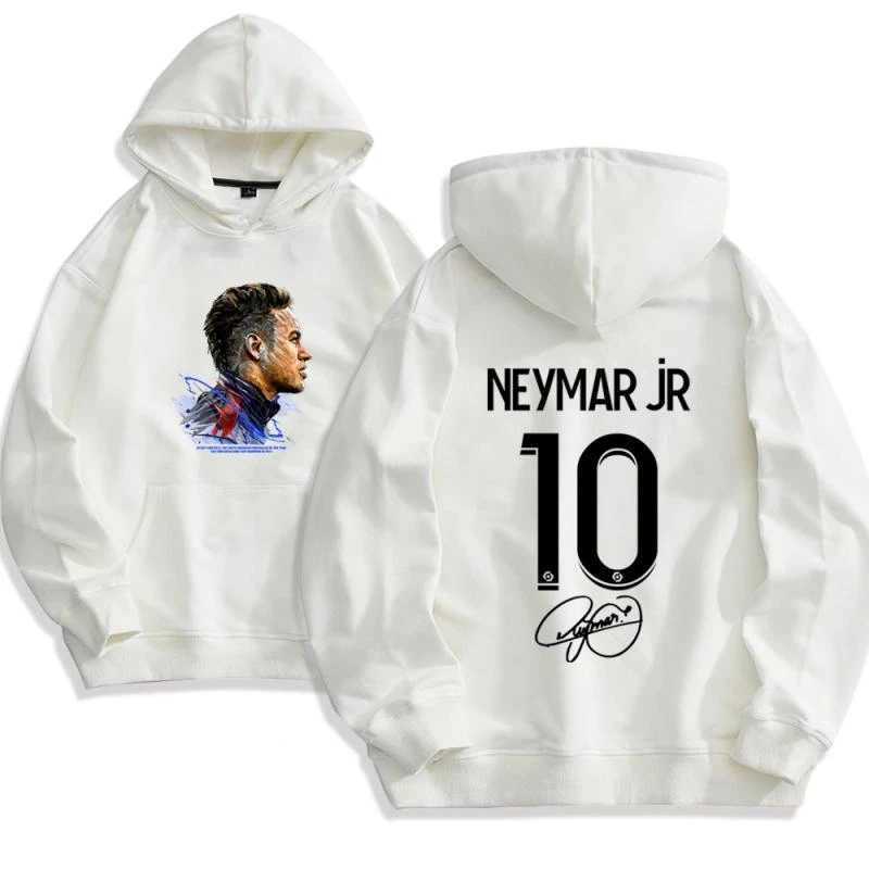 Winter Cotton Fan Sweatshirt Men Hooded Warm Soccer Signature Loose Paris Neymar Tops Street Harajuku Y2K Jacket Tops X250129