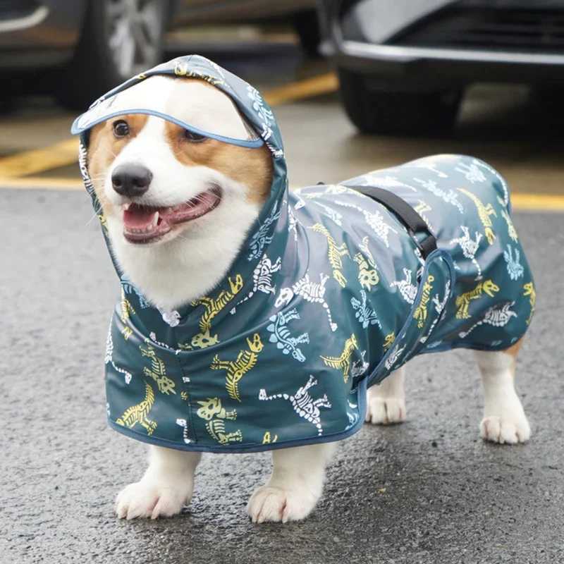 Fullnai Rainy Season Puppy Dog Raincoat Waterproof Pet Clothes for Dogs mascotas Apparel Impermeable Corgi Shiba Inu Rain CoatsXJ250121