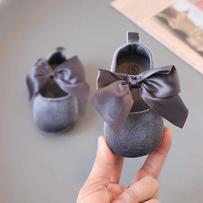 Baby suede bow solid color soft and comfortable 0-18 months baby casual shoes for toddlers X250129