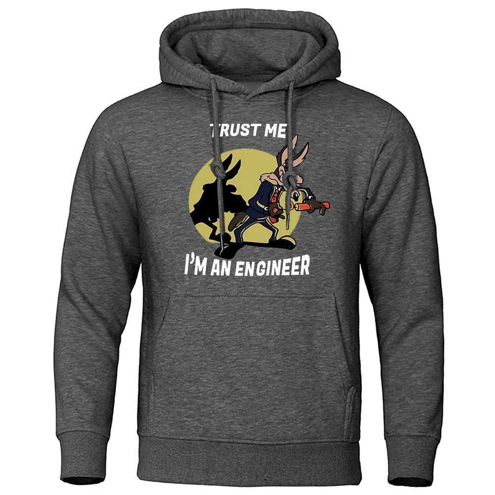 Trust Me Im An Engineer Print Hoodies Male Pure Fleece Casual Clothing Round Neck Engineering Hoody Classic Oversized PulloversXJ2500118