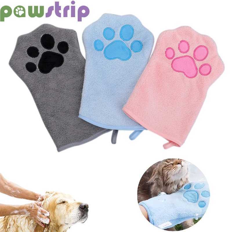1/2Pcs Pet Bath Gloves Microfiber Quick Drying Dog Cat Bathing Towel Soft Double Sided Puppy Kitten Grooming Gloves Pet Supplies M250118