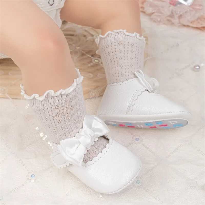 Adorable Baby Girls Moccasins with Sweet Bow Detail Soft Sole Shoes Prewalker Anti-Slip First Walker Shoes for Infants X250129