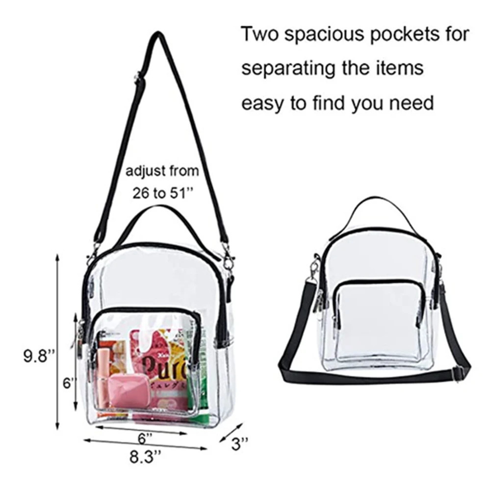 Women Shoulder Bags PVC Clear Single Shoulder Purses Stylish Handbag Women Clear Bag for Ladies Outdoor Shopping 250121