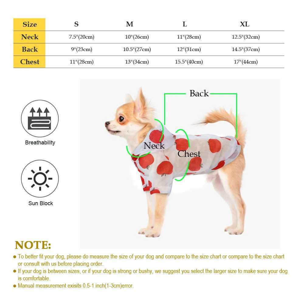 Dog Raincoat Sun-proof Clothing Summer Sun Protection Hoodie Small Dog Clothes Print Poncho For Small Medium Pets Puppy CatXJ250121