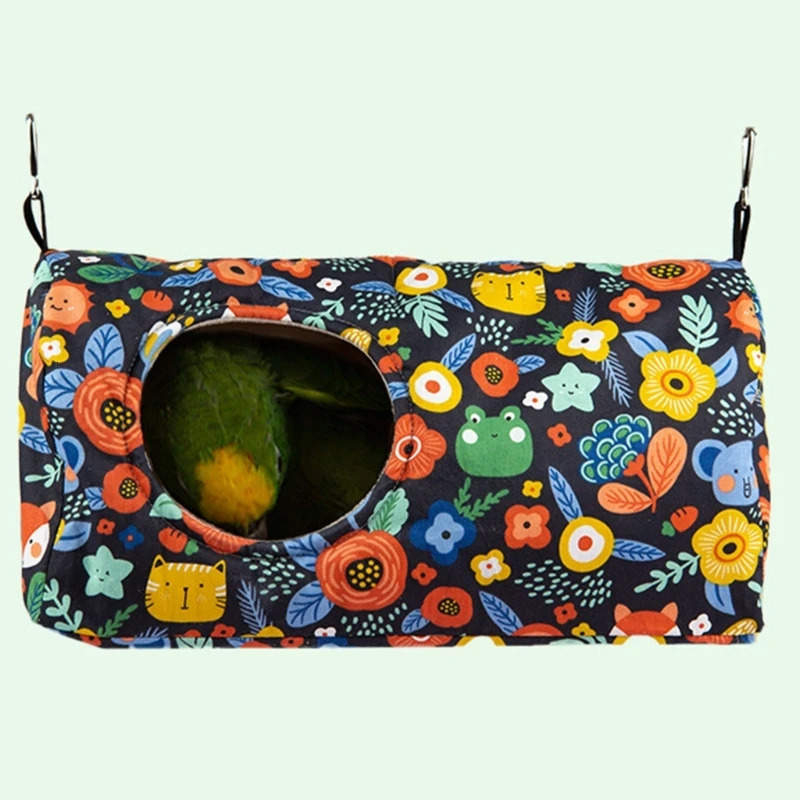 Bird Warm Nest Hanging Hammock House Winter Plush Tent Hideaway Sleeping Bed for Finches Canaries Easy Hangs for Cage 250121