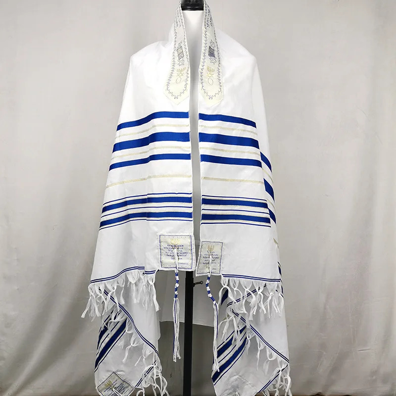 Big Size 108*180Cm Je Tallit Talit Prayer Shawl Talis Scarf Women Men Talit Prayer Shawl Messianic Tallit for Christian 250120
