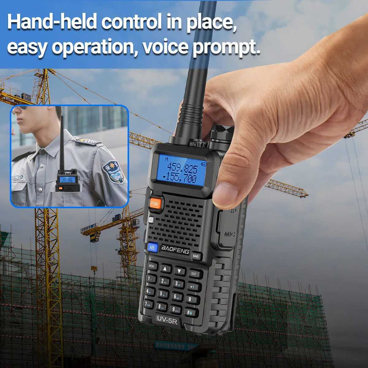 2PCS Baofeng UV-5R walkie talkie dual frequency VHF UHF two-way radio long-distance 128CH VOX handheld transceiver UV5R UV 5R ham radio X250129