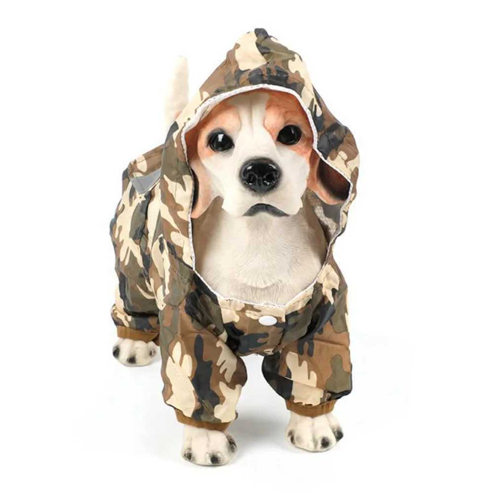Casual Pet Dog Rain Coat Puppy Clothes Cat Raincoat Waterproof Jacket Outdoor Rainwear Hood Apparel Jumpsuit Pet Supplies ChienXJ250121