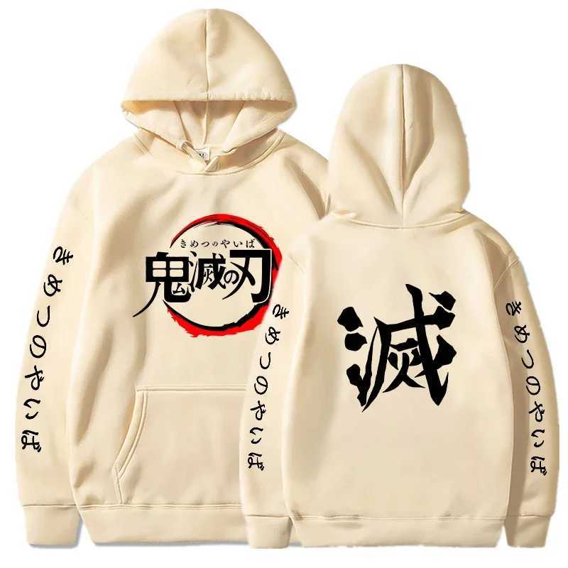 Demon Slayer Hoodies Men Fashion Letter Graphic Printed Sweatshirts Women Casual Harajuku Streetwear Hooded Pullover SudaderasXJ2500118