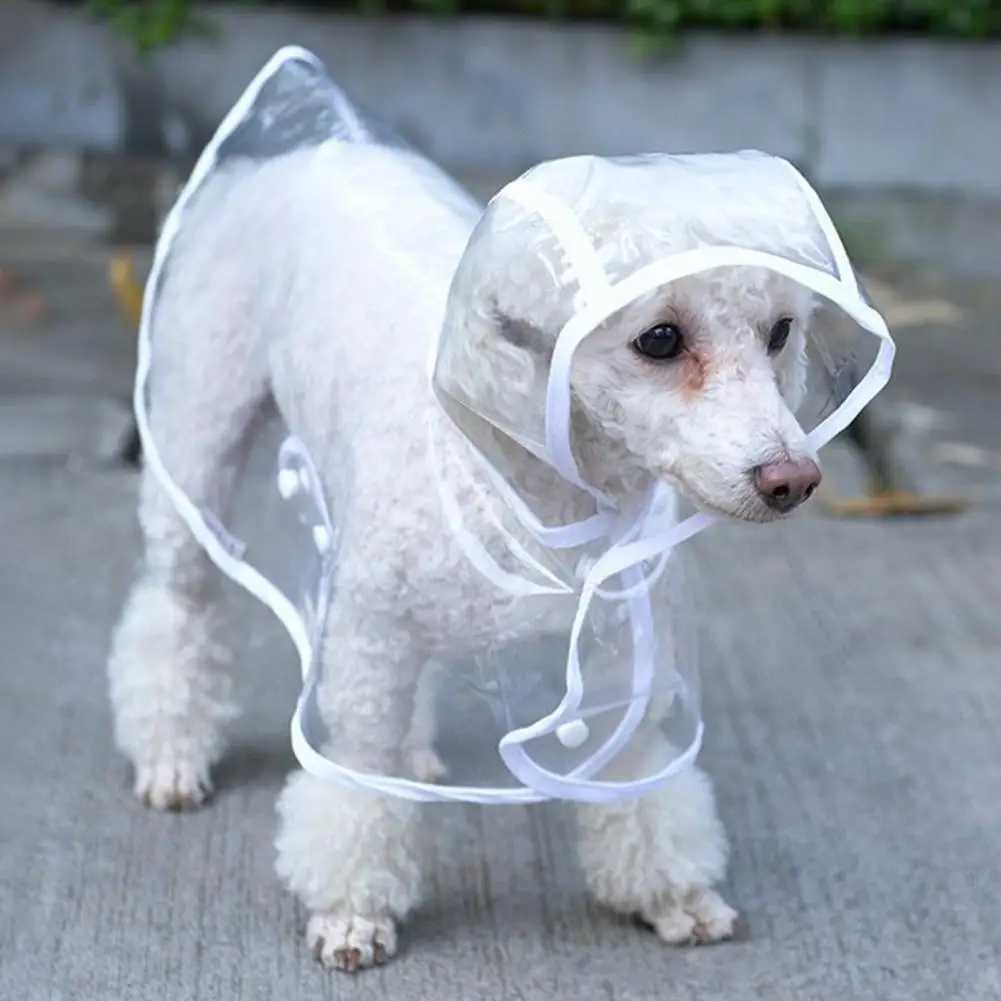 Lightweight Pet Raincoat Transparent Outdoor Pet Dog Rain Jacket Innovative Dog Rainwear Pet Rain Gear Rain SupplyXJ250121
