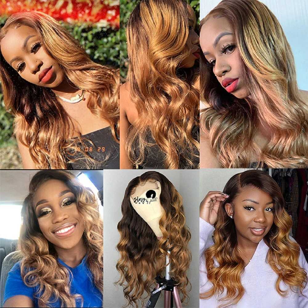 Body Wave Human Hair Bundles With Clo Brazilian Hair Weave Bundles With Clo Ombre Colored 3/4 Bundles With Clo RemyXJ250120