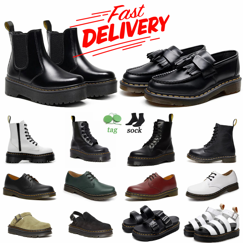 Designer boots doc martins sandals mens women booties mules slides black boot mens outdoor sandal shoes