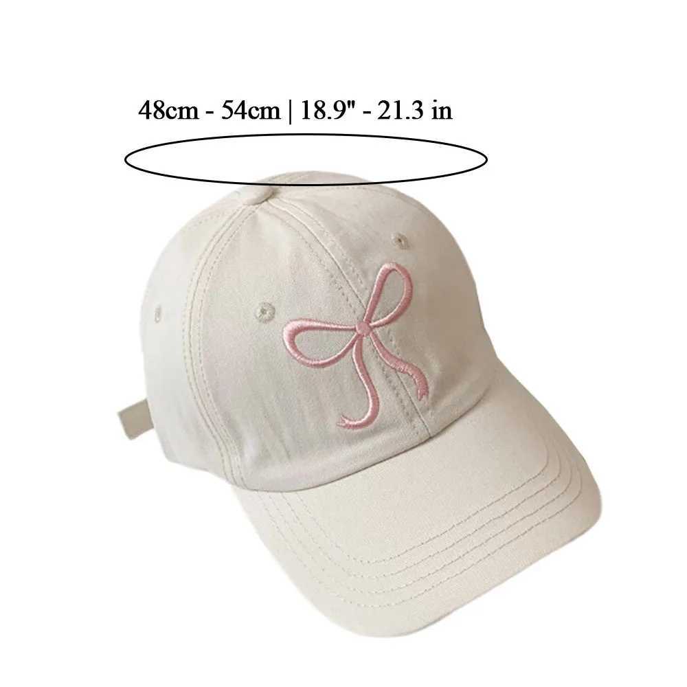 Sweet Bow Baby Girl baseball cap pink and white childrens sun hat high ponytail childrens sun hat adjustable outdoor travel hat new T250121
