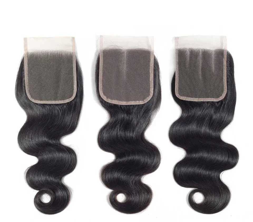 Aircabin Body Wave Bundles With Clo Remy Human Hair Weave Bundles 100% Real Hair Extension 3/4 Bundles With 4x4 Lace CloXJ250120