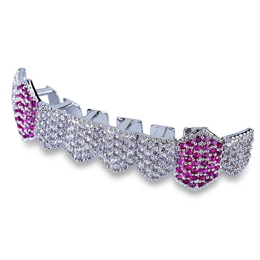 Bling Cubic Zircon Teeth Grillz Set For Unisex Bottom Mouth Gold Silver Color Removable Dental Fashion JewelryXJ250114