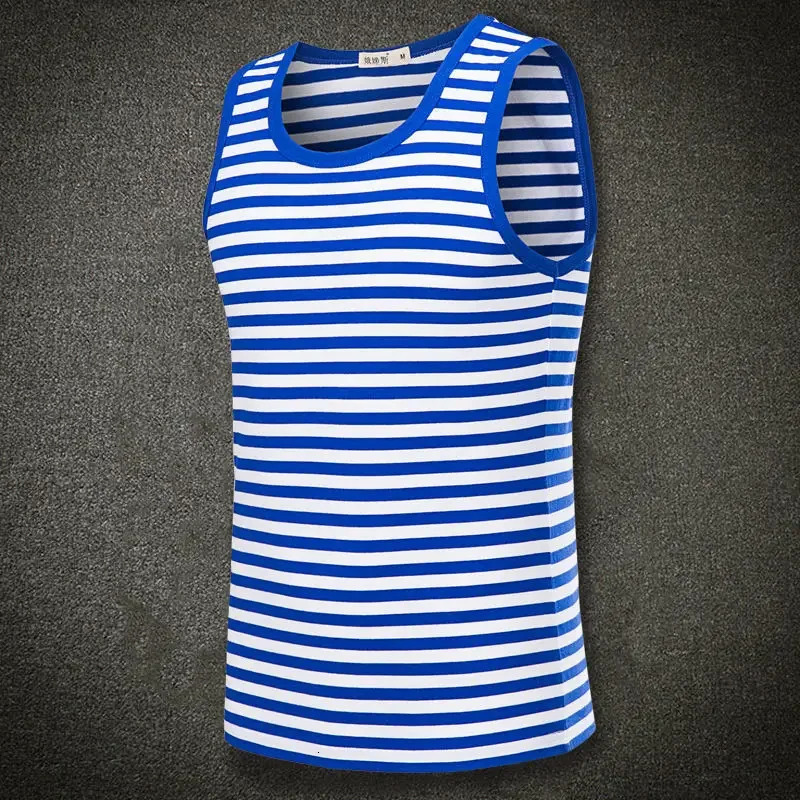 Soviet Russian Airborne Troops VDV Mens Stripes Vests 100% Cotton O-Neck Marine Naval Tanktop Sailors Striped Shirt Telnyashka 250108